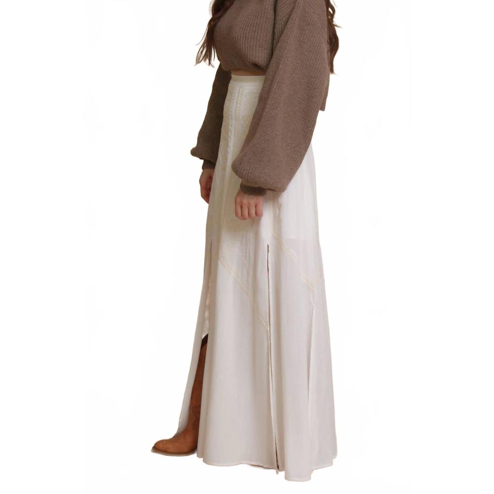 NEW CHAMPAGNE & STRAWBERRY morning star skirt in ivory - Picture 3 of 4